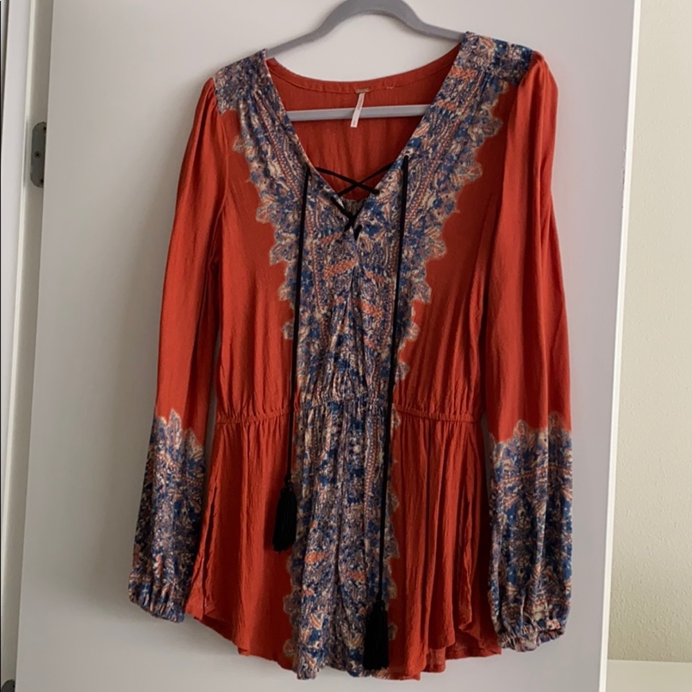 Free People Lace-up Top